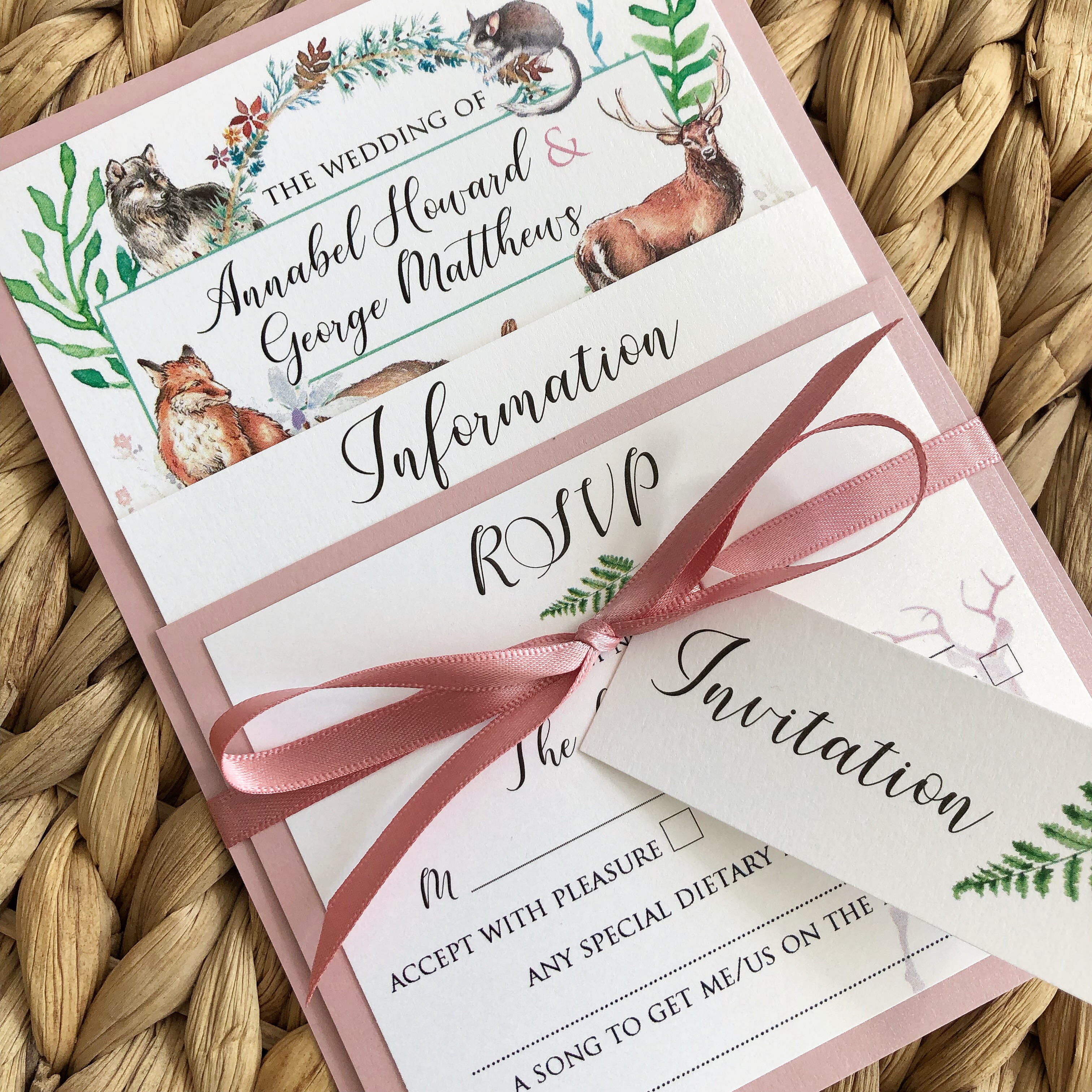Woodland Wedding Invitations
