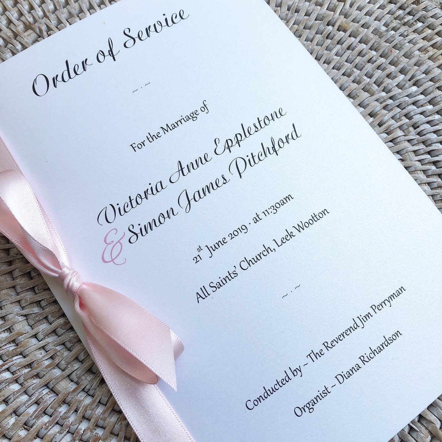Order of Service Booklets