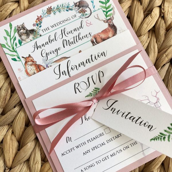woodland wedding invites