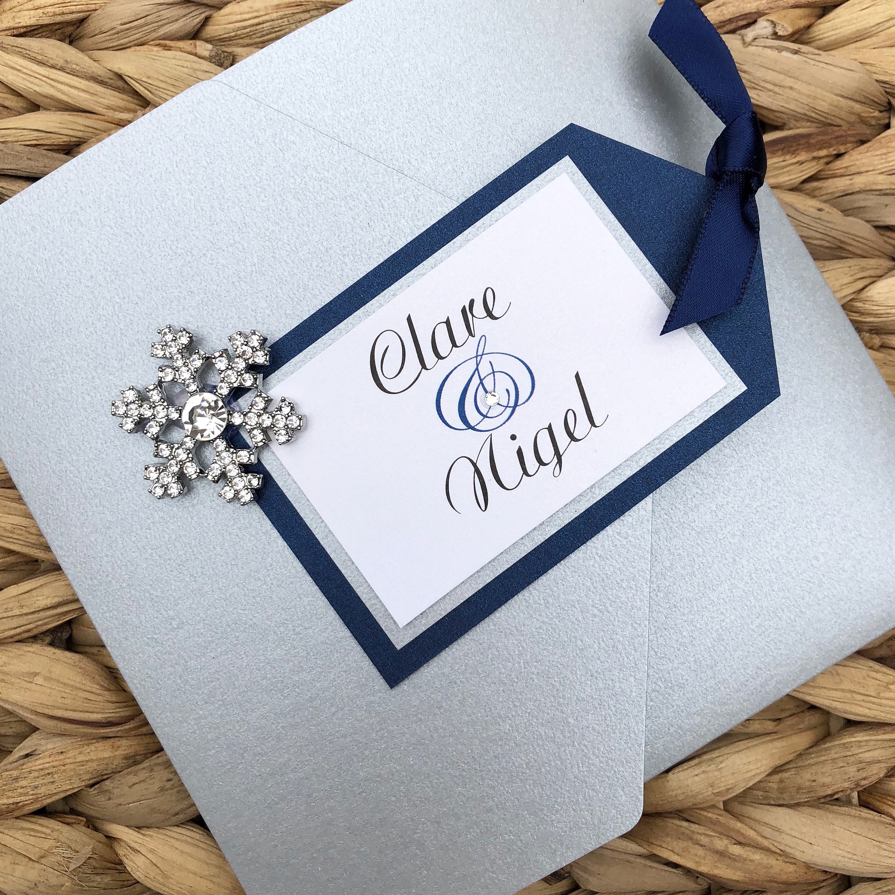 snowflake wedding invitations
