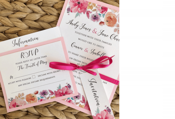 wedding flower invitation