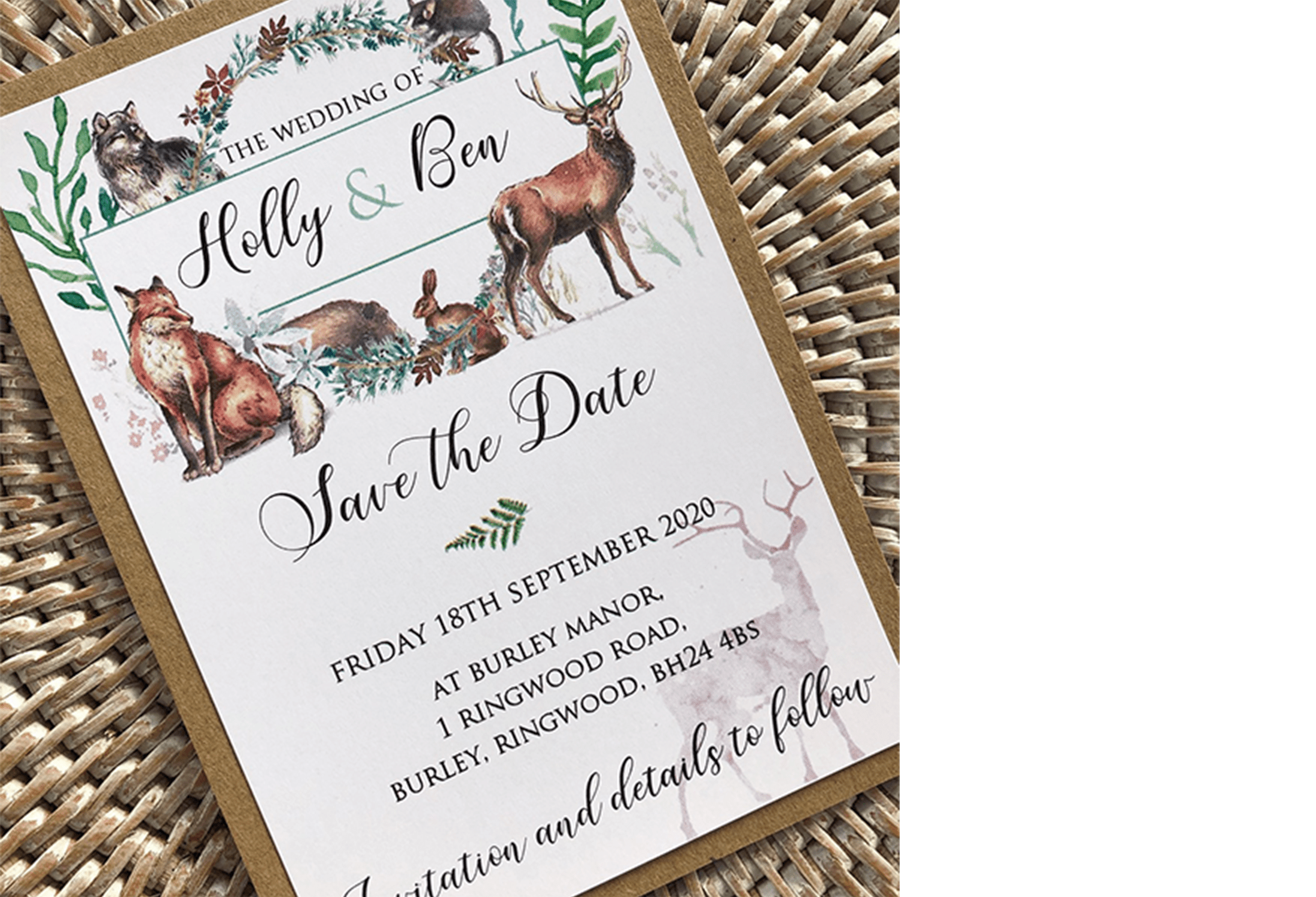forest wedding invitations